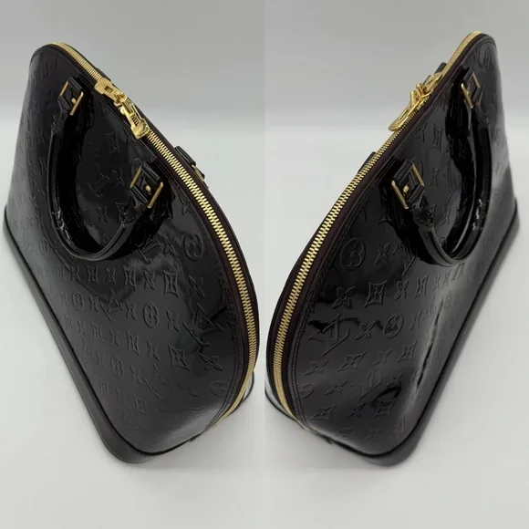 Authentic NEW Louis Vuitton Dark purple Vernis Alma GM - Picture 7 of 17